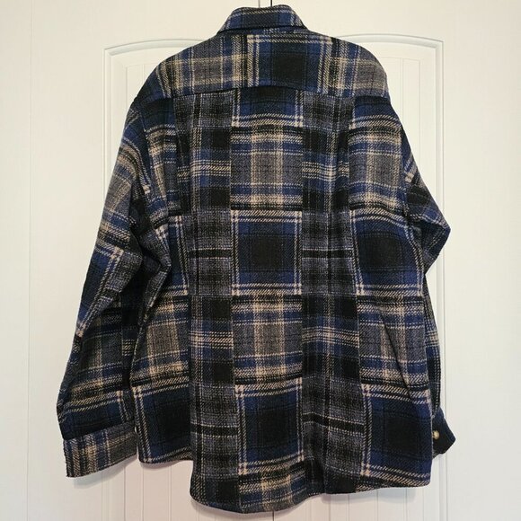 Men's Rush Wilson Ltd Wool/Alpaca Blend Plaid‎ Shirt Jacket Size M Made in USA - Picture 2 of 9